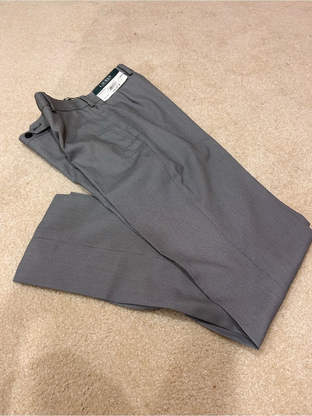 Boys Lauren Ralph Lauren Black and White Microdot Dress Pants - Picture 3 of 3